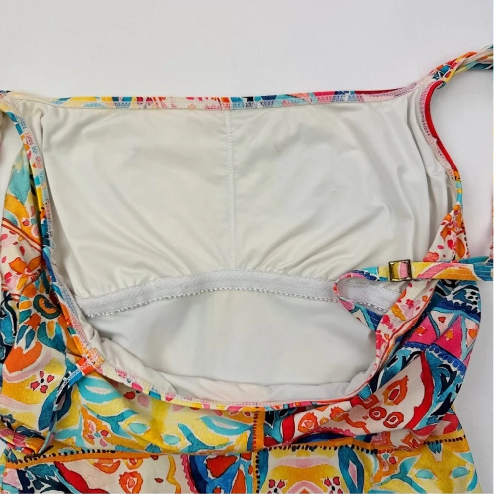 La Blanca Soliel Italian Mosaic Tile‎ Printed One Piece Swim Suit Large